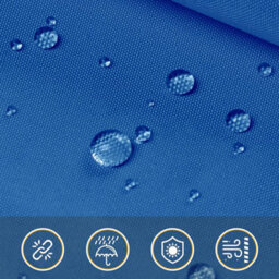 Blue 400X400X400Cm Triangular Shade Sail Uv Resistant - thumbnail 3
