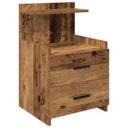 Berkfield Durable Bedside Cabinets 2 Pcs With 2 Drawers Old Wood 40X36.5X62 Cm - thumbnail 6