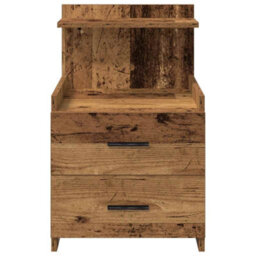 Berkfield Durable Bedside Cabinets 2 Pcs With 2 Drawers Old Wood 40X36.5X62 Cm - thumbnail 4