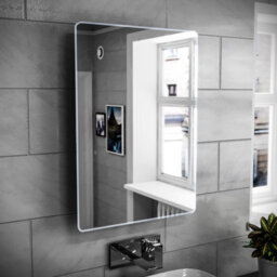 Nes Home Modern Bathroom Led Mirror With Battery Powered Button Switch 500X700mm - thumbnail 4