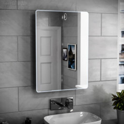 Nes Home Modern Bathroom Led Mirror With Battery Powered Button Switch 500X700mm - thumbnail 3
