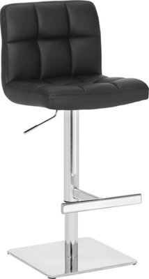 Lamboro Deluxe Allegro Kitchen Bar Stool, Weighted Base, Gas Lift Mechanism, Breakfast Bar Stool, Black - image 1