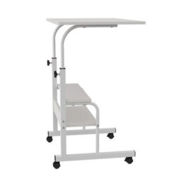 Living And Home Warm White Home Height Adjustable Movable Bedside Table 60Cm W X 40Cm D - thumbnail 5