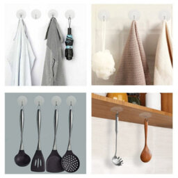 Adhesive Wall Hooks, Adhesive Hooks, Waterproof For Kitchen And Bathroom, Door, Wall (10 Pcs) - thumbnail 4