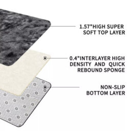 160X230 Cm Fluffy Shaggy Rug  Soft, Anti-Slip Carpet For Living Room & Bedroom - thumbnail 2