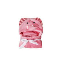 Woodside Home Living Hooded Baby Blanket - Pink Elephant