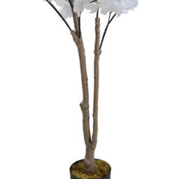 Thehotsale 165Cm Artificial White Cherry Blossom Tree In Pot For Indoor Decoration - thumbnail 7