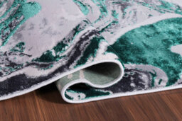 Solarius Modern Grunge Marbling Abstract Area Rugs Aqua 160X230 Cm - thumbnail 3