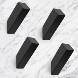 4 Pack Matte Black Wall Hooks In Sus 304 Stainless Steel, Very Durable, For Bathroom, Hallway, Coat - thumbnail 1