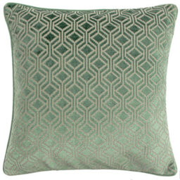 Paoletti Avenue Velvet Jacquard Feather Filled Cushion - thumbnail 1