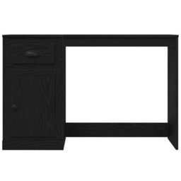 Berkfield Desk With Storage Black Oak 50X115X75 Cm Engineered Wood - thumbnail 7