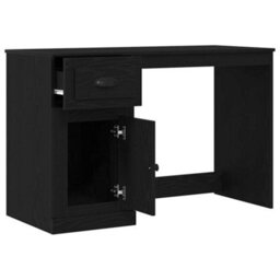 Berkfield Desk With Storage Black Oak 50X115X75 Cm Engineered Wood - thumbnail 5