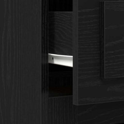 Berkfield Desk With Storage Black Oak 50X115X75 Cm Engineered Wood - thumbnail 9