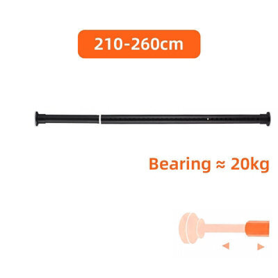 210-260Cm Telescopic Net Voile Tension Curtain Rail Pole Rod Rods Extendable Spring Loaded