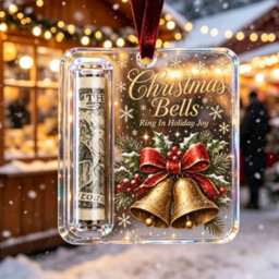 Amorly 3 Pack Christmas Acrylic Cash Holder Ornament Money Holder Hanging Decoration For Christmas Tree Gift - thumbnail 7