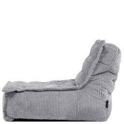 Icon Kids Dolce Jumbo Cord Lounger Bean Bag, Light Grey - thumbnail 4