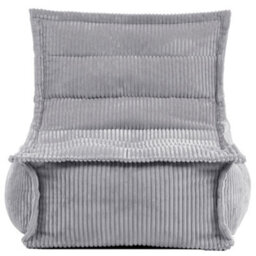 Icon Kids Dolce Jumbo Cord Lounger Bean Bag, Light Grey - thumbnail 3