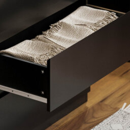 Lassic Vida Designs Denver 4 Piece Bedroom Set - (2 Drawer Large Bedside Chest X2, 5 Drawer Chest, 2 Door 2 Drawer Wardrobe), Black - thumbnail 6