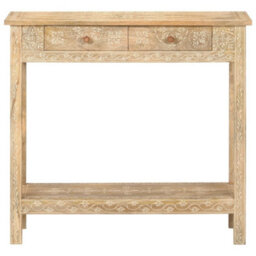 Berkfield Console Table 80X35X74 Cm Solid Mango Wood - thumbnail 2