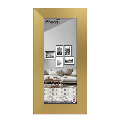 "AK Frames 15X5"" Gold Poster Frame - Modern Picture Frame For Wall Art, Prints And Photos - Durable And Stylish Display Frame" - image 1