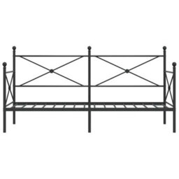 Berkfield Day Bed Without Mattress Black 80X200 Cm Steel - thumbnail 5