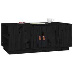 Walplus Coffee Table Black 100X50X41 Cm Solid Wood Pine - thumbnail 5