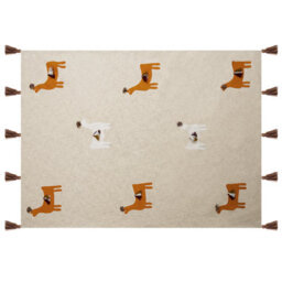 Beliani Blanket Khandwa Cotton 130 X 180 Cm Beige - thumbnail 5