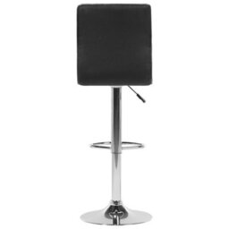 Wyld And Coco Nova Set Of 2 Counter-Height Bar Chairs Black Faux Leather Silver Frame Swivel - thumbnail 7