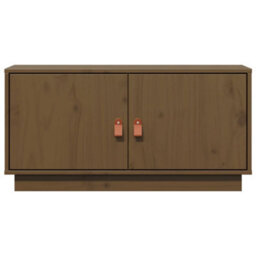 Berkfield Stylish Tv Cabinet Honey Brown 80X34X40 Cm Solid Wood Pine - thumbnail 4