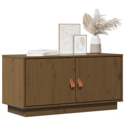 Berkfield Stylish Tv Cabinet Honey Brown 80X34X40 Cm Solid Wood Pine - thumbnail 3