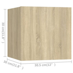 Berkfield 6 Piece Tv Cabinet Set Sonoma Oak Engineered Wood - thumbnail 6