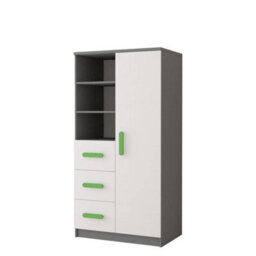 Arte Dynamic Grey And White Sideboard H1600mm W800mm D400mm - Lime Handles For Vibrant Interiors - thumbnail 1