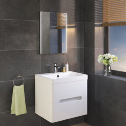 Ibathuk Nebula Wall Mounted Led Illuminated Bathroom Mirror With Touchless Sensor And Demister Pad With White Lights, 450 X 600mm - thumbnail 2