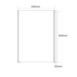Ibathuk Nebula Wall Mounted Led Illuminated Bathroom Mirror With Touchless Sensor And Demister Pad With White Lights, 450 X 600mm - thumbnail 3