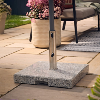 GoodHome Terni Granite Square Parasol Base 35Kg - image 1