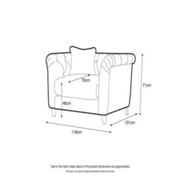Sofas Express Carlton Chalk Grey Velvet Armchair - thumbnail 3