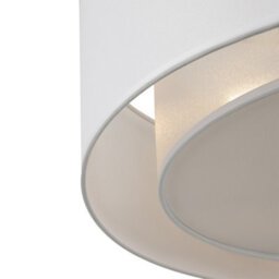 Luminosa Lighting Luminosa Maytoni Bergamo Modern 3 Light Cylindrical Ceiling Light White, Transparent And White Shade, E27 - thumbnail 4