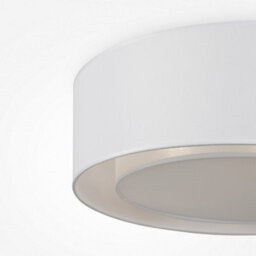 Luminosa Lighting Luminosa Maytoni Bergamo Modern 3 Light Cylindrical Ceiling Light White, Transparent And White Shade, E27 - thumbnail 3