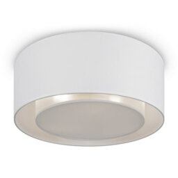 Luminosa Lighting Luminosa Maytoni Bergamo Modern 3 Light Cylindrical Ceiling Light White, Transparent And White Shade, E27 - thumbnail 2