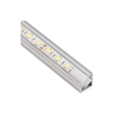 MKGT 2M Aluminium Profile Corner For Led Lights Strip 5050 3528 Transparent Cover - Aluminium Finish - Pack Of 5 - thumbnail 1