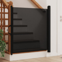 Walplus Retractable Pet Gate Black 117.5X125 Cm - thumbnail 1