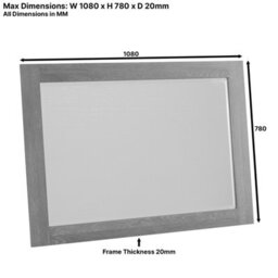 The Furniture Market Cheshire Whitewash Oak Large Wall Mirror Solid Oak Frame W 1080 X H780 X D 20mm - thumbnail 8