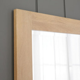 The Furniture Market Cheshire Whitewash Oak Large Wall Mirror Solid Oak Frame W 1080 X H780 X D 20mm - thumbnail 4