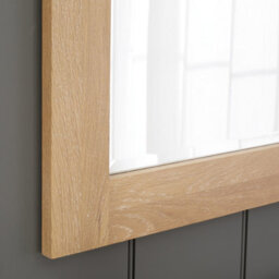 The Furniture Market Cheshire Whitewash Oak Large Wall Mirror Solid Oak Frame W 1080 X H780 X D 20mm - thumbnail 3