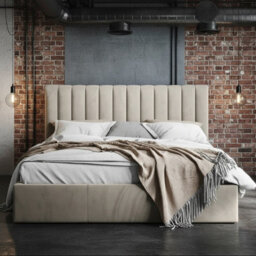 Cosmo M 160X200Cm Modern Bed With Storage Cream - thumbnail 1