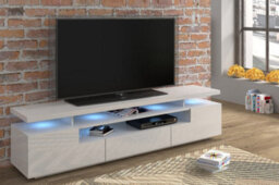 Arte Modern Eva Tv Cabinet In White With Led W1950mm X H510mm X D420mm - thumbnail 5