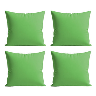 Waterproof Outdoor Garden Cushion Covers Patio Cushion Cover Cases Square Pack Of 4 Light Green 60Cm X 60Cm - image 1