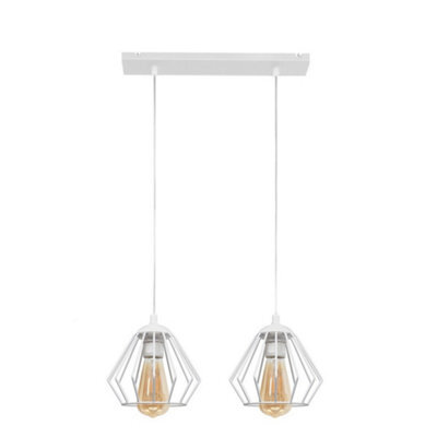 Luminosa Lighting Luminosa Agat Straight Bar Pendant Ceiling Light White 40Cm