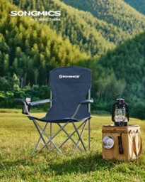 LEDREM Set Of 2 Folding Camping Chairs, Comfortable, Heavy Duty Structure, Outdoor Chair With Cup Holder,twilight Blue - thumbnail 1
