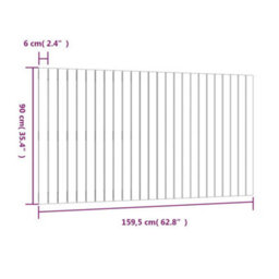 Walplus Wall Headboard 159.5X3X90 Cm Solid Wood Pine - thumbnail 8